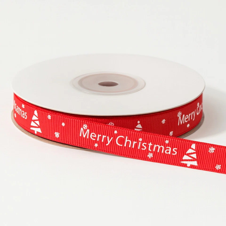 Christmas Xmas Themed Ribbon Gift Wrapping Crafts Various Designs and Widths