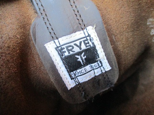 FRYE Men’s Brown Leather Square Toe Motorcycle Harness Boots, sz 8.5 M, USA made - Picture 20 of 24