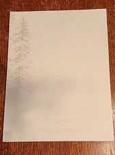 40 Sheets Computer Stationary Misty/foggy Lake, Junk Journal Paper