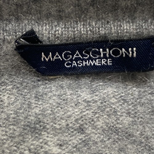 Magaschoni Damenpullover L grau 100 % Kaschmir Pullover 3/4-Ärmel runder Ausschnitt - Bild 5 von 10