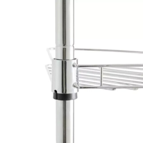 Luxury Telescopic Metal Spring Tension Pole 4 Shelf Corner Bathtub Shower Caddy - Picture 7 of 9