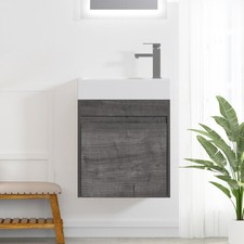 Small Bathroom Vanity With Sink,Float Mounting With Soft Close Doors VNF