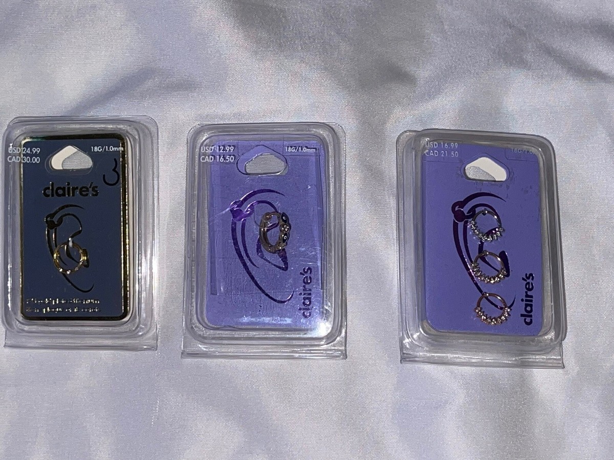 NEW Claires Cartilage Earring 18g Pierced Jewelry Hoop