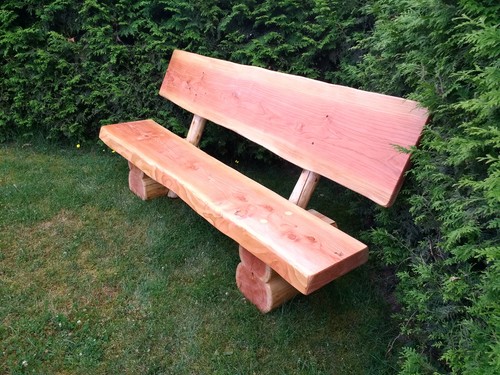 Holzbank, Sitzbank, Gartenbank, Douglasie Lärche Bänke Massivholz - Bild 12 von 12
