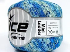 1 Skein Ice Ladder Ribbon Trellis Yarn for Crochet Necklaces U CHOOSE COLORS