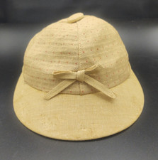 French Linen Cloche Hat 1920s Ladies With Dots Bow Hadson Brand Large Antique