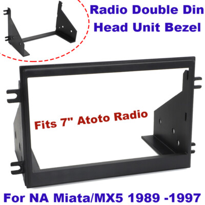 For 1989 -1997 Mazda Miata NA Double Din Head Unit Bezel Fits 7'' Atoto Radio