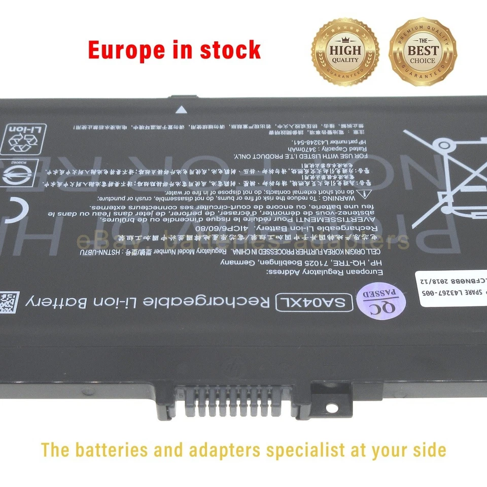 Genuine New SA04XL L43267-005 Battery for HP ENVY X360 15-dr0010TX 15-dr0003TX - image 4 of 4
