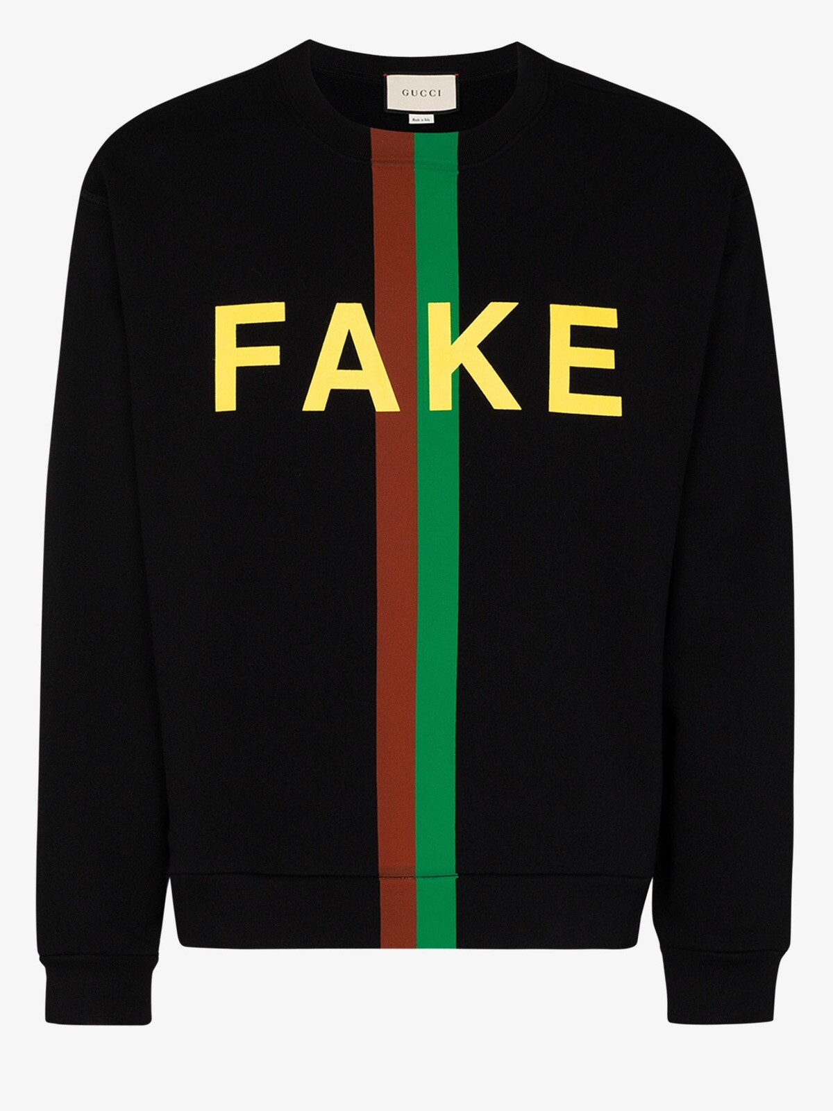 Gucci Fake / Not Crewneck - Large / Black | eBay