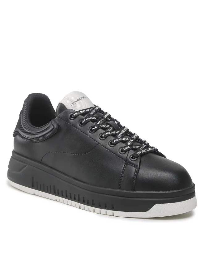 КРОССОВКИ МУЖСКАЯ ОБУВЬ EMPORIO ARMANI USA7 UK6 EUR40 X4X264XN001 K001 ЧЕРНЫЙ 72290₽