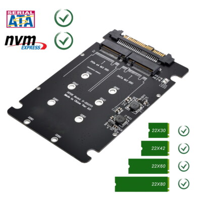 M.2 SSD to U.2 Adapter 2 in 1 M.2 NVMe SATA-Bus NGFF SSD to PCI-e U.2 SFF-8639
