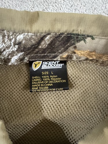 Scent Blocker Shirt Mens Size L G Hunting Recon Camo Tan Long Sleeve Button Up - Picture 3 of 8