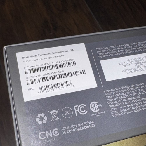 Beats by Dr Dre Studio 3 Shadow Gray Wireless Headphones OEM BOX ONLY w/Inserts - Picture 10 of 16