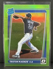 2021 Panini Donruss Optic Triston McKenzie Rated Rookie Lime Green Prizm #50