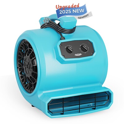 ALORAIR 1/3 HP 2000 CFM Air Mover Utility Blower Fan 3 Speeds Timer Carpet Dry