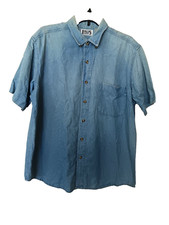 Men's Short Sleeves Denim Shirt