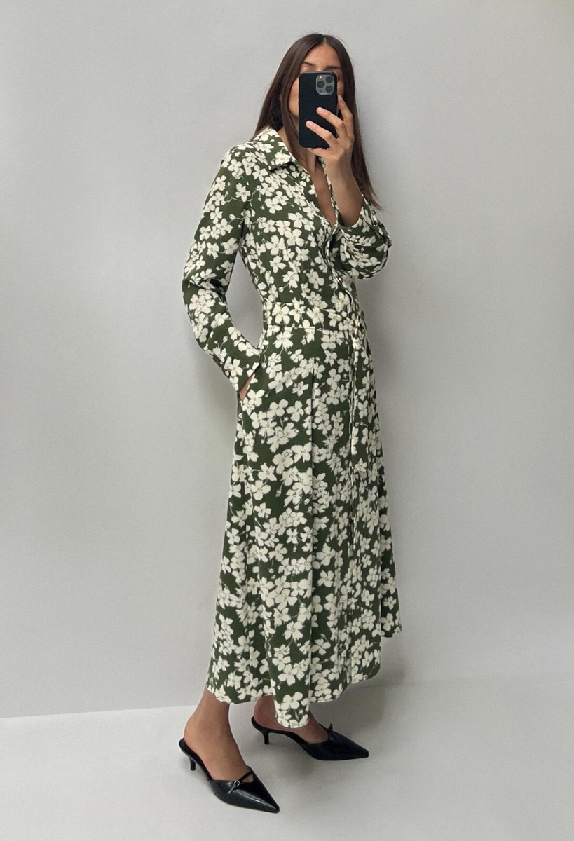 ZARA SIZE XS,S,M,L GREEN MIDI PRINTED SHIRT-DRESS | 2763/901/098 NWT | eBay ZARA SIZE XS,S,M,L GREEN MIDI PRINTED SHIRT-DRESS | 2763/901/098 NWT | eBay