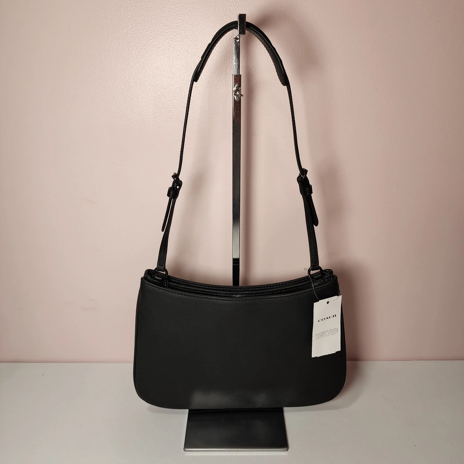 Borsa a tracolla Coach CP101 Penelope in pelle nera nuova con etichetta