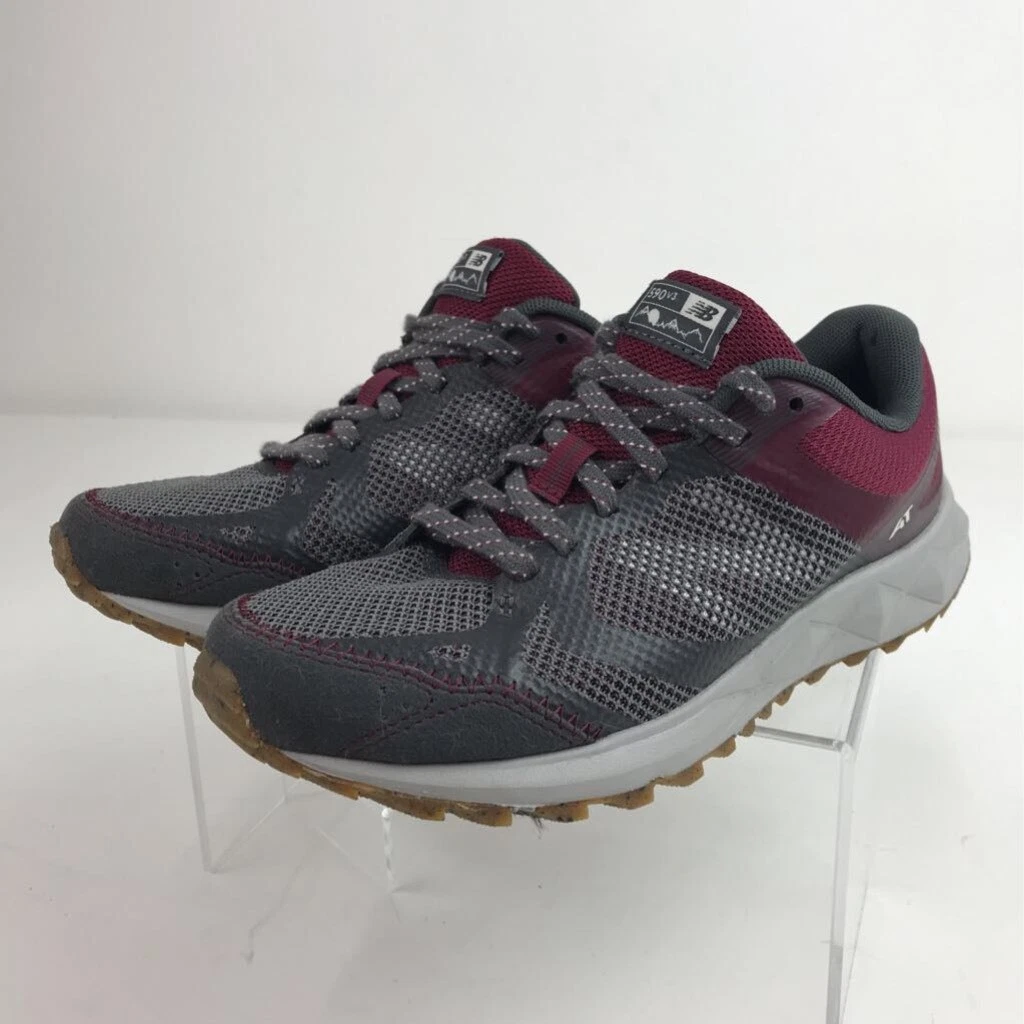 New Balance Women s 590v3 Trail Running Shoes Gray Red WT590RV3
