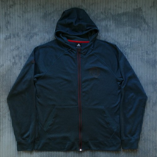 Adidas Rose Hoodie Mens Large Dark Teal Heathered Full Zip Derrick - Sample Rare - Picture 2 of 14
