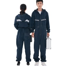 Men Women Coveralls Overalls Workwear Mechanic Jumpsuit Protective Reflective NE
