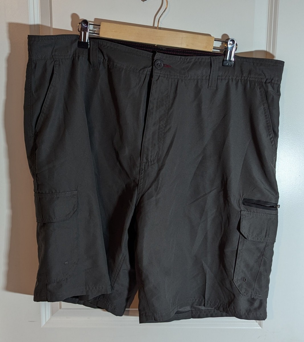 Men's Burnside Grey Cargo Shorts NWT 40 Performance Hiking Shorts - Main Image