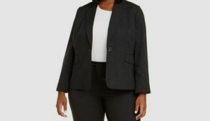plus size pinstripe blazer