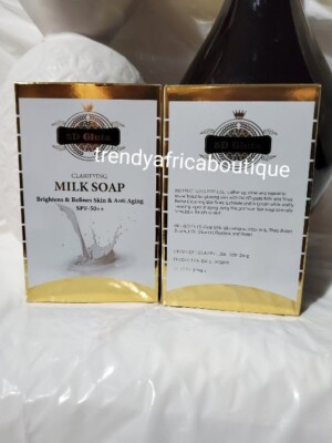 X 1 soap, 5D  Gluta-diamond  MILK SOAP. brightens & Refine Skin Spf 50 260g X1