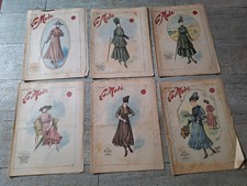 6 revues.la mode 1916 complet planche de broderie guerre ww1 rare