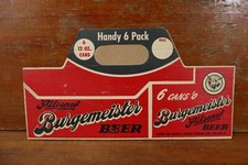 Vintage NOS Burgemeister Pilsner Beer Handy 12oz Can Six Pack Carrier Warsaw IL