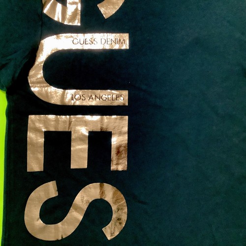 GUESS Los Angeles Men’s Short Sleeve T-Shirt Size SMALL Blue w/Silver Cotton - Picture 9 of 12