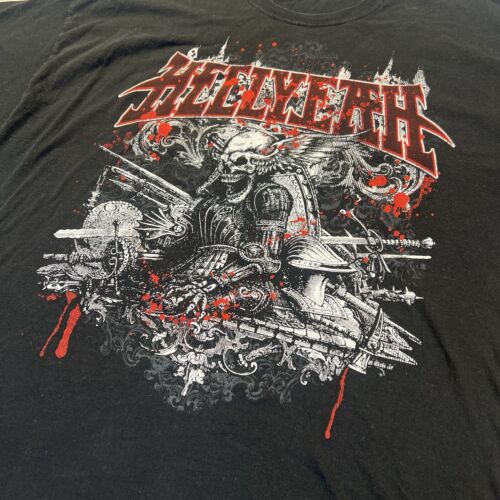 Camiseta de la gira Hellyeah 2011 camiseta de banda de heavy metal negra mercancía de concierto - Imagen 2 de 6