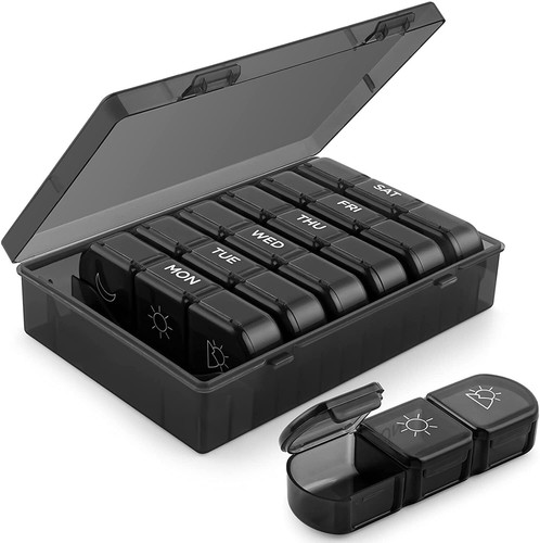 Weekly pill organizer 3 times a day, portable travel pill box 7 day for Medicine - Picture 6 of 6