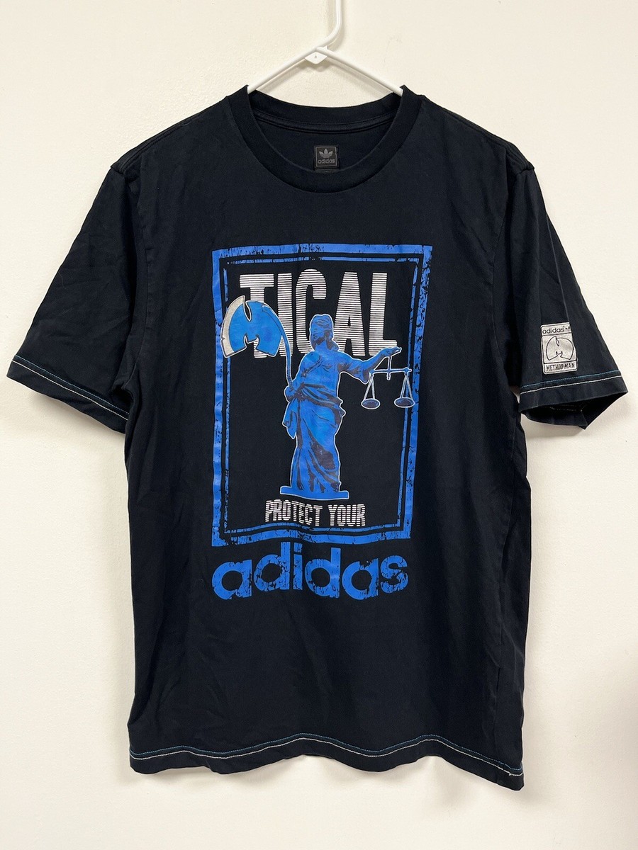Vintage Adidas Method Man S/S T Shirt Mens Medium RARE Hip Hop WU  