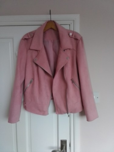 Pink Biker Jacket, Size 14(16??) Worn Once