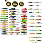 New ListingFishing Lures Set 43pcs Minnow Crankbaits Swimbait Topwater Saltwater Freshwater