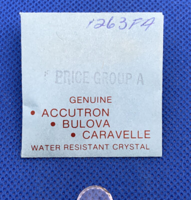 Genuine Bulova Accutron Part # 1263FA  Faceted Watch Crystal