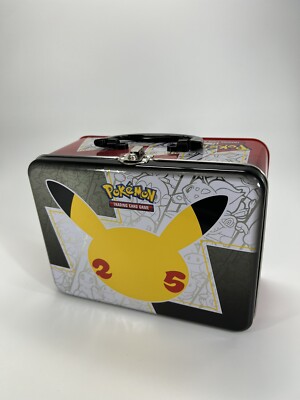 Pokemon TCG Celebrations Collectors Chest EMPTY Lunch Box Tin W