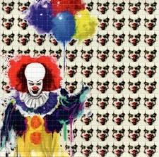 PENNYWISE It Clown BLOTTER ART perforated paper psychedelic art