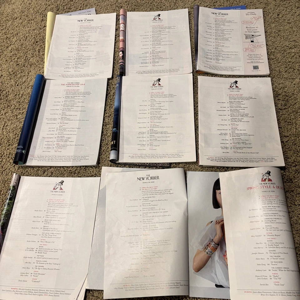 New Yorker Magazine Lot Bundle - 2023 (Jan-March) Foto 4 de 4