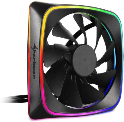 Sharkoon RGB Shark Lights 120 mm Gehäuselüfter MSI Asus Aura PC Computer schwarz