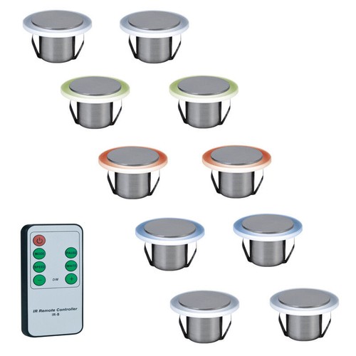 LED Sternenhimmel 10x0,6W Einbauleuchten Farbwechsel Effekt Fernbedienung LED - Bild 3 von 9
