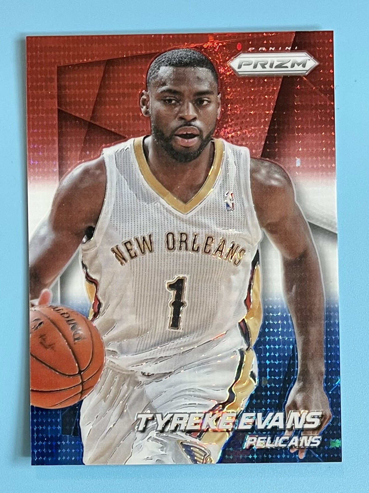 2014-15 Panini Prizm Tyreke Evans Red White and Blue Pulsar Prizm #104  Pelicans | eBay