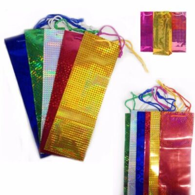 30 Weinflaschen Geschenktüten holografischer Glanz Papier Farbe Party Geschenk Anlass!!