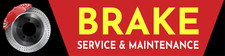 Brake Service Maintenance Laminated Vinyl Decal Sticker Label