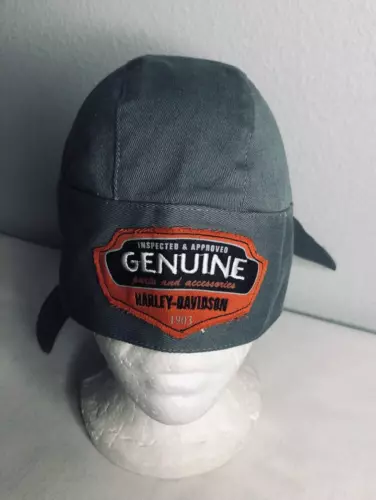 Harley Davidson Bandana Head Wrap/Cap 1 Sz Fit All Gray - Genuine HD Parts Logo