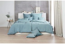 Hahn Renforce Bettwäsche 240x220 stonewashed grau-grün 123061-588