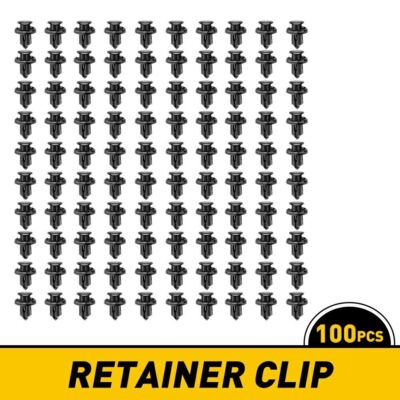 100 Pcs Fastener 10MM Auto Rivets Car Bumper Clips Hole Push Pin Plastic Fender