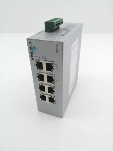 EtherWAN Systems EX43008-00-1-A Unmanaged Ethernet Switch 8-Port, 10/100BASE-TX