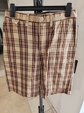 Element TARTAN BOY White Red Black Grey Plaid Boys Cotton Shorts Youth 27